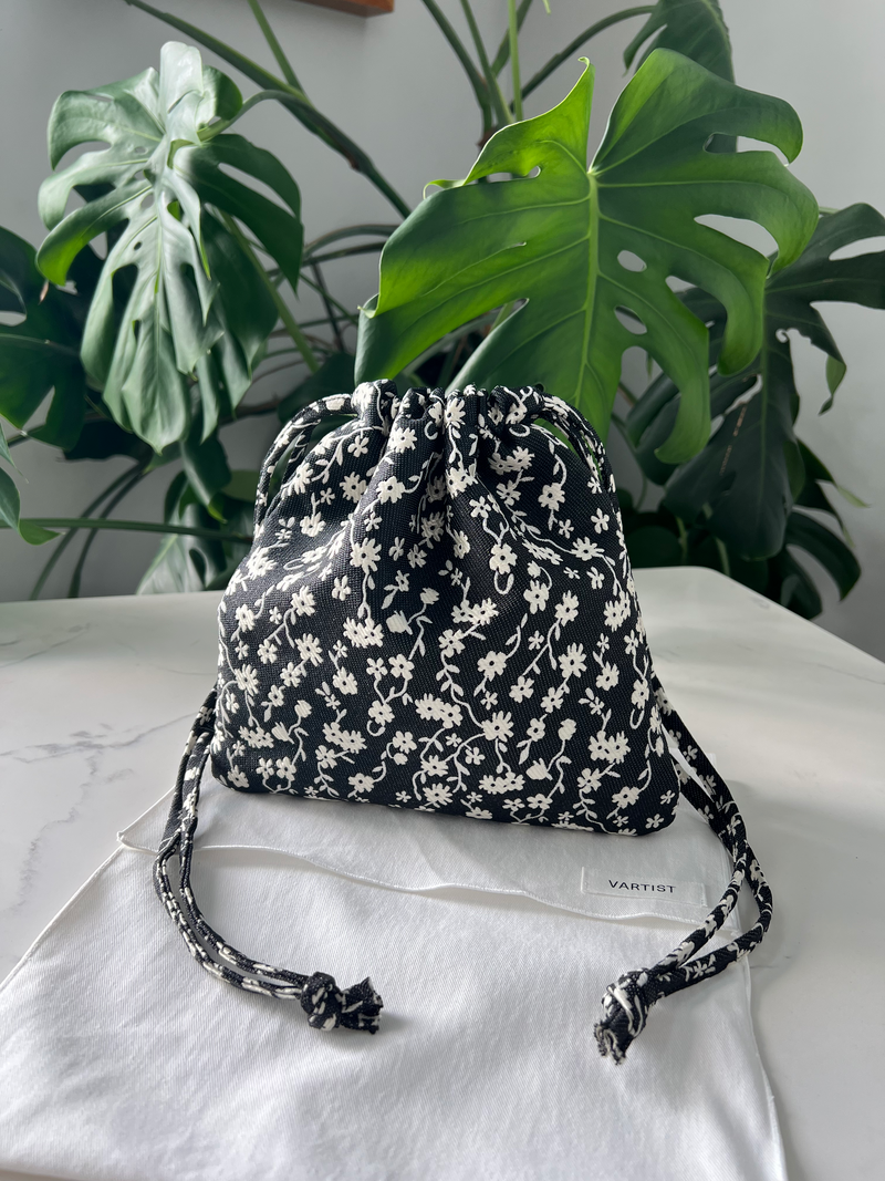 VARTIST Jaquard Floral Mini Bag Drawstring