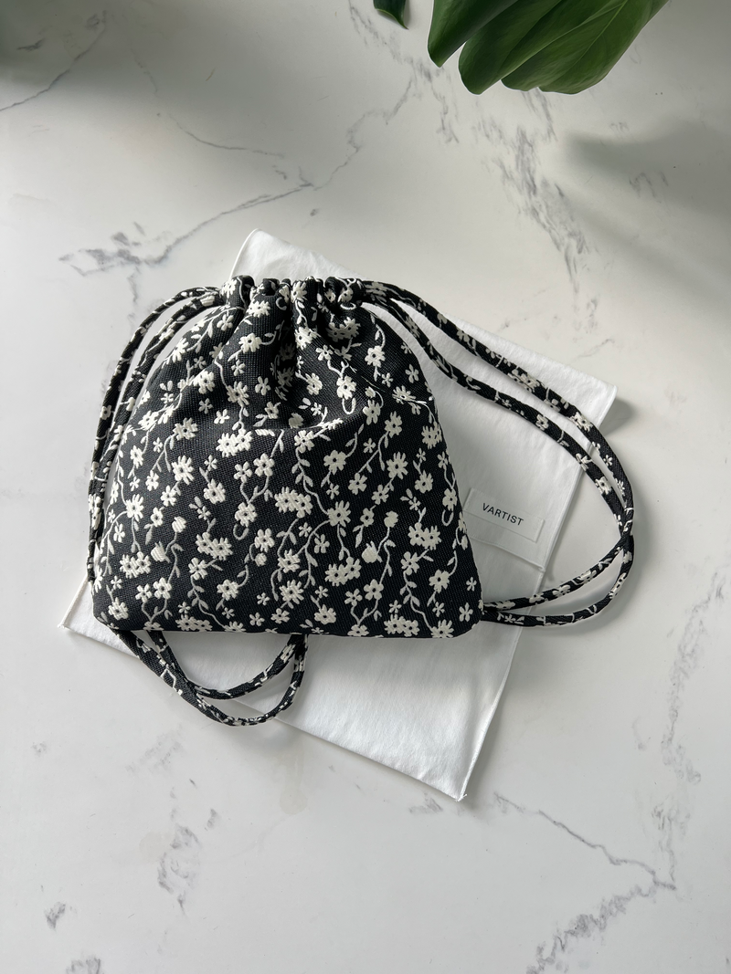 VARTIST Jaquard Floral Mini Bag Drawstring