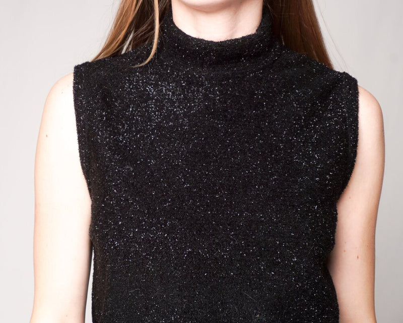 St. John Collection Black Sparkly Sleeveless Top (Size S)