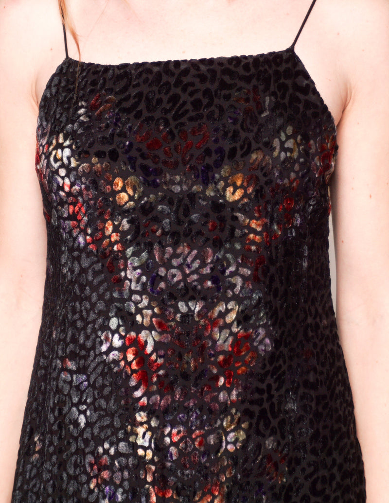 KACHEL x ANTHROPOLOGIE Talia Burnout Velvet Slip Midi Dress