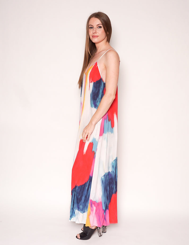 MARA HOFFMAN Swim CARLY Watercolor Wide-Leg Jumpsuit