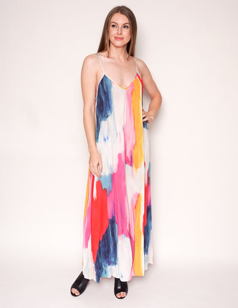 MARA HOFFMAN Swim CARLY Watercolor Wide-Leg Jumpsuit