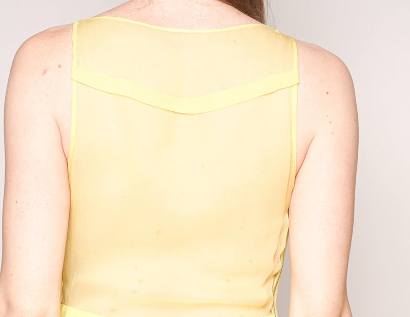 DIANE VON FURSTENBERG Lemon Kairi Asymmetrical Draped Dress - Fashion Without Trashin