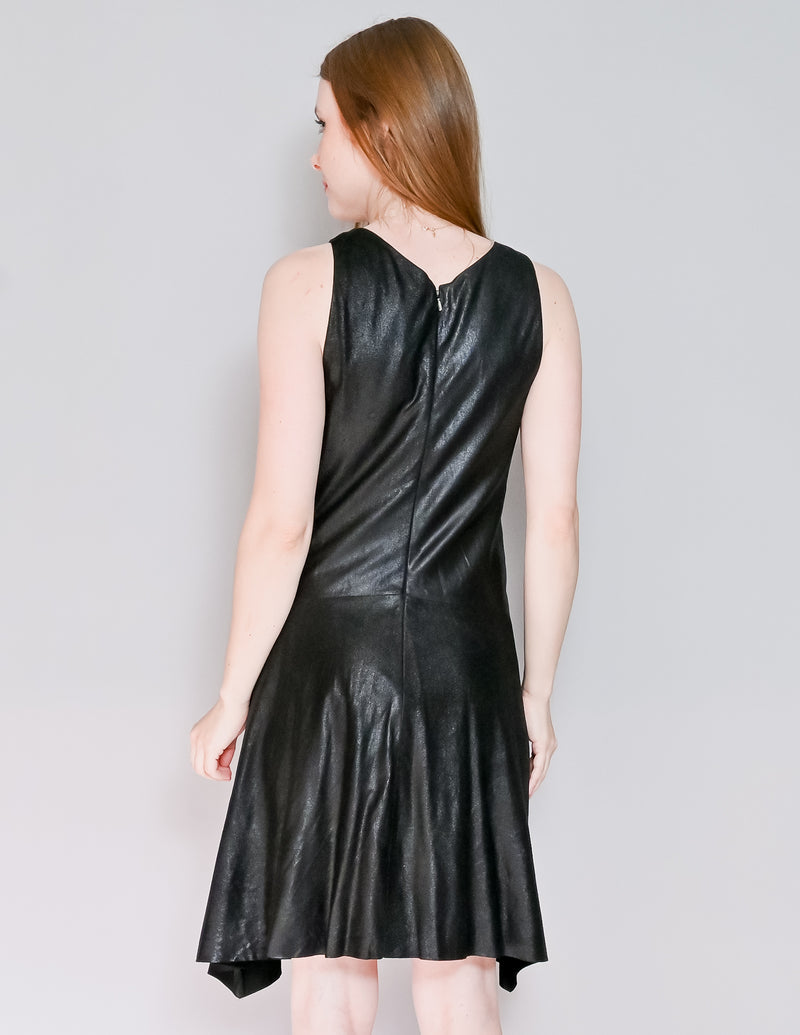 THEYSKENS' THEORY Black Goat Leather Dress (8)