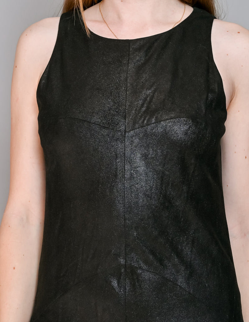 THEYSKENS' THEORY Black Goat Leather Dress (8)