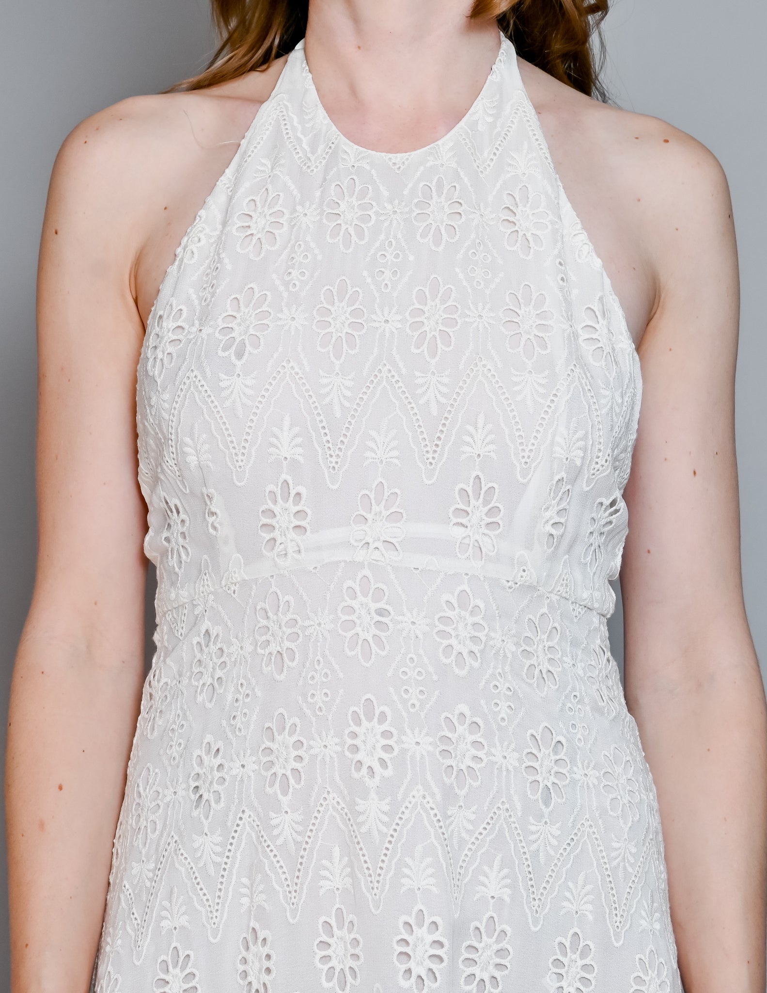 Zara white hotsell halter dress