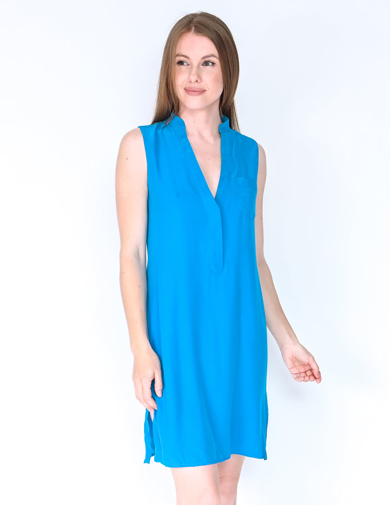 AMANDA UPRICHARD Teal Blue Shift Mini Dress (Size S)