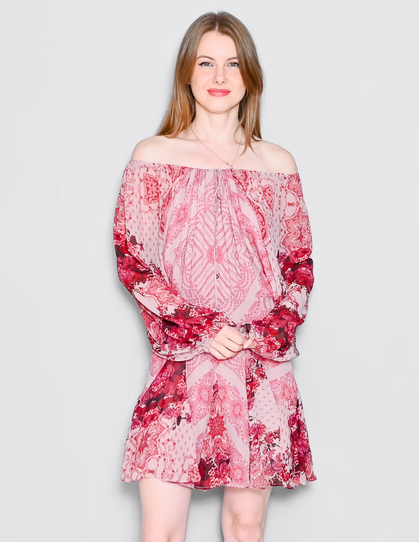 FREE PEOPLE Seven Wonders Mini Dress in Rose (M)