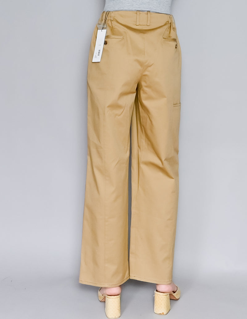 ADEAM Khaki Shibuya Wide-Leg Trench Pants (S)