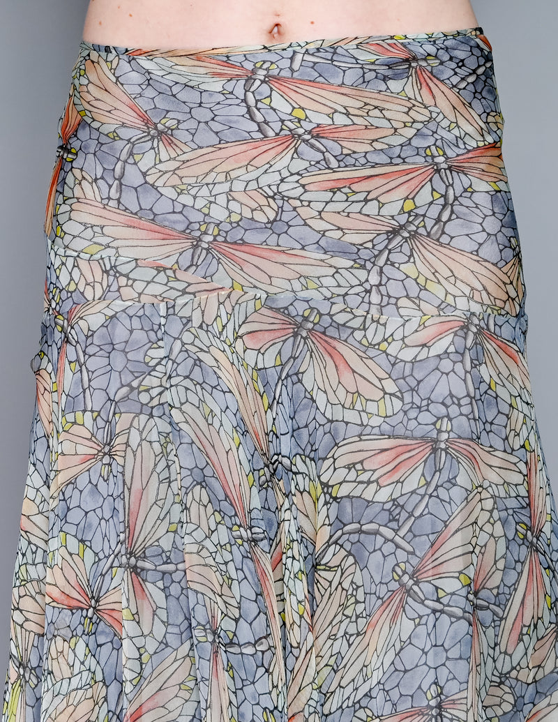 Alexander McQueen SS 2004 Deliverance RTW Dragonfly Stained Glass Skirt (38)
