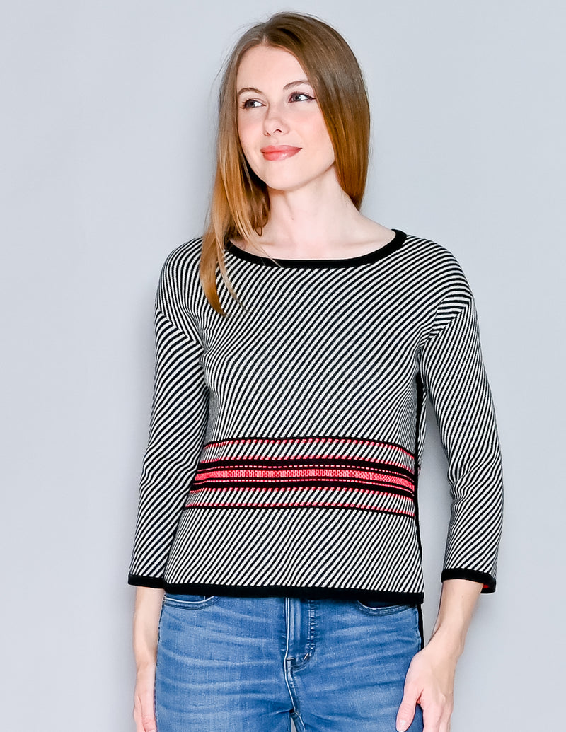RAG & BONE Merino Wool Mix Stripe Pullover Sweater (XS)