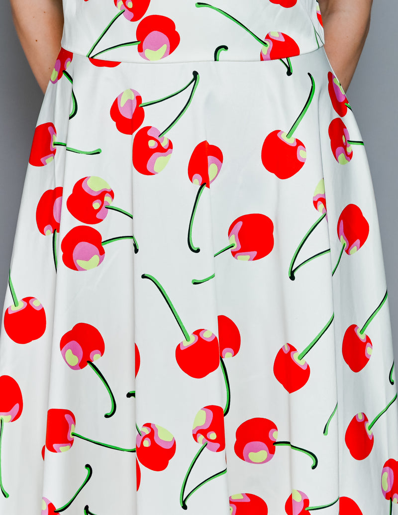 TATYANA Cherry Print Satin Pinup Dress NWT (L)