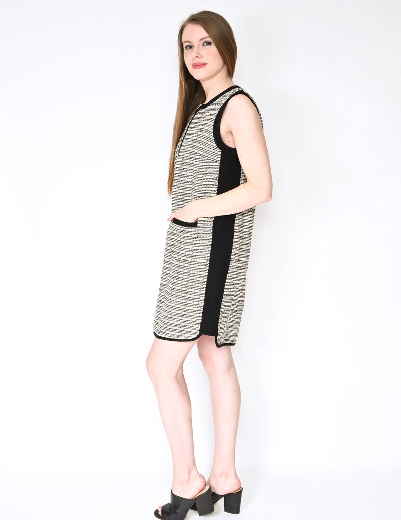 MADEWELL Sleeveless Tweed Shift Mini Dress (Size 4)