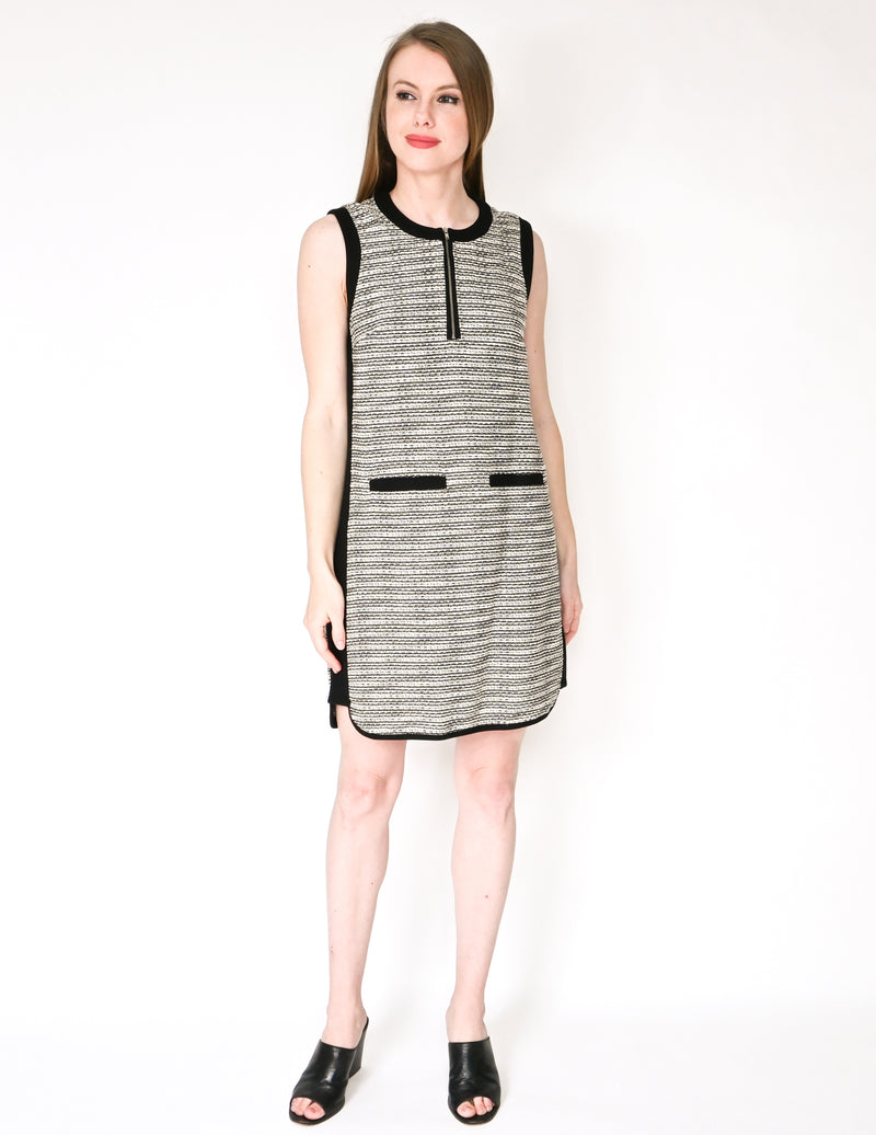 MADEWELL Sleeveless Tweed Shift Mini Dress (Size 4)