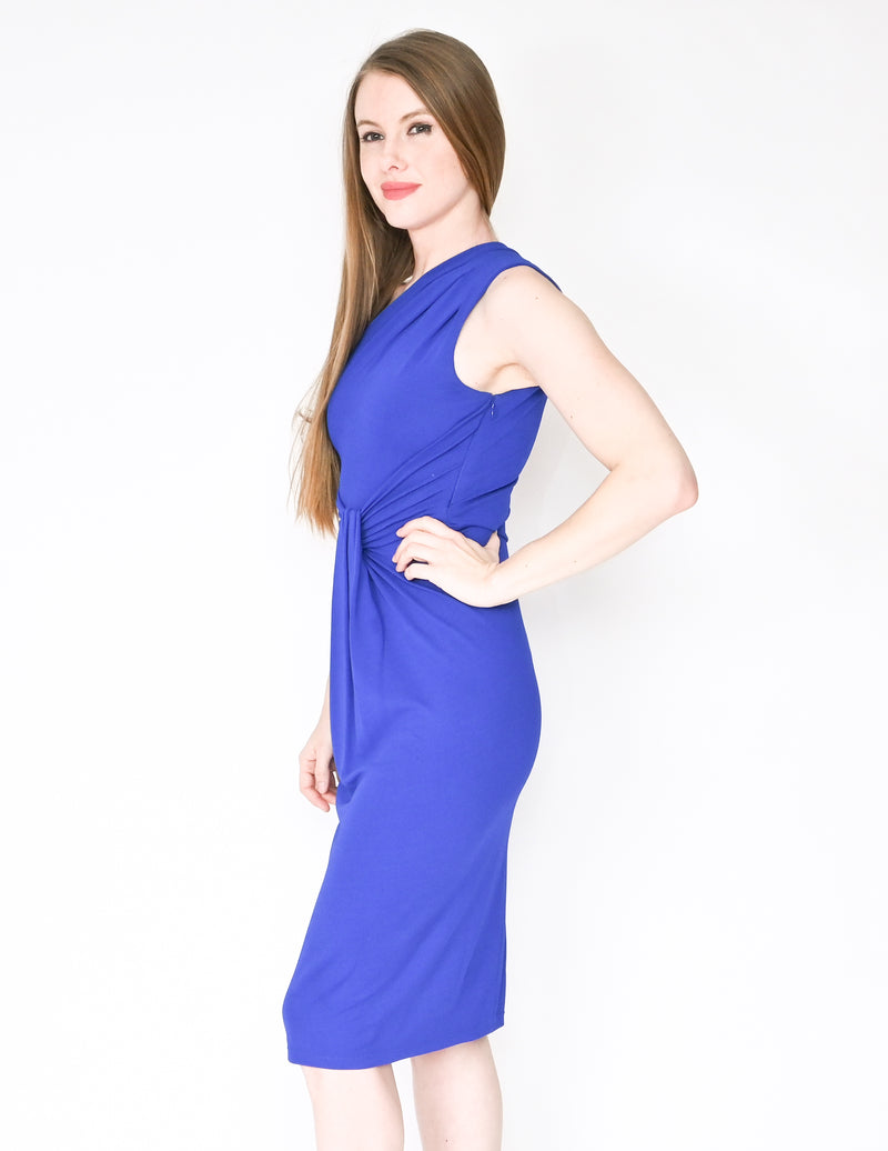 MICHAEL KORS Collection One-Shoulder Draped Dress (Size 4)
