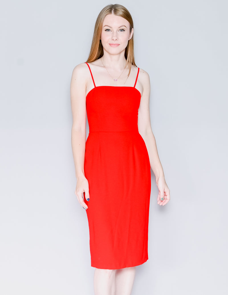 AMANDA UPRICHARD Red Sheldyn Midi Dress (S)