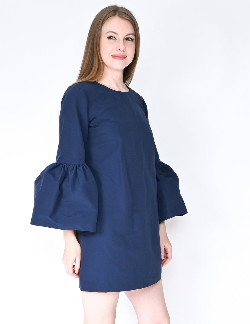 AMANDA UPRICHARD Navy Blue Taffeta Mini Dress NWT (Size S)