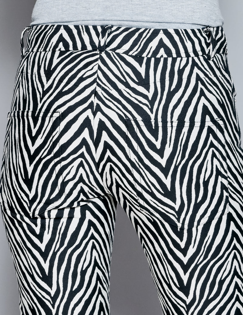 HELMUT LANG Motley Zebra-Jacquard Straight Leg Pants (2)