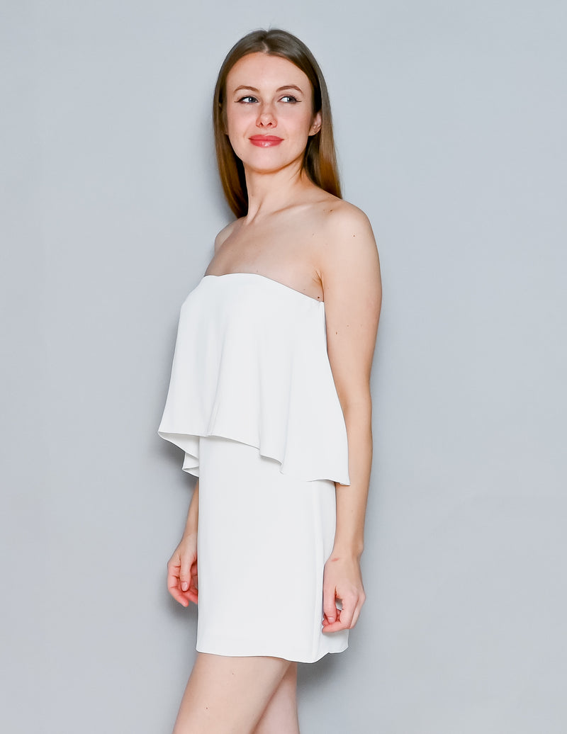 AMANDA UPRICHARD Ivory White Topanga Mini Dress (S)