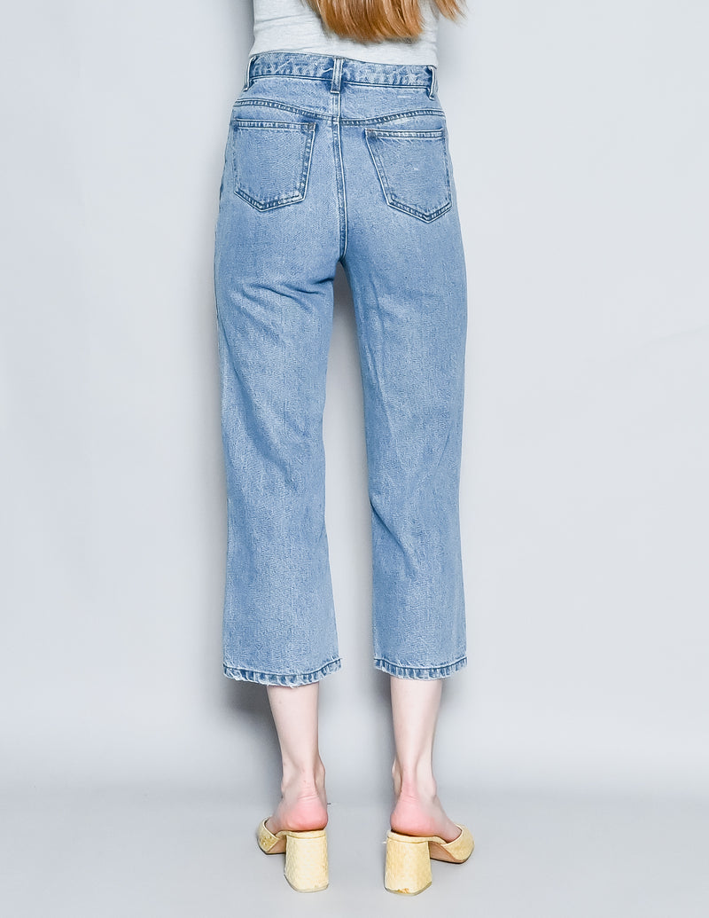 OAK + FORT Wide-Leg Cropped High-Rise Jeans (25)