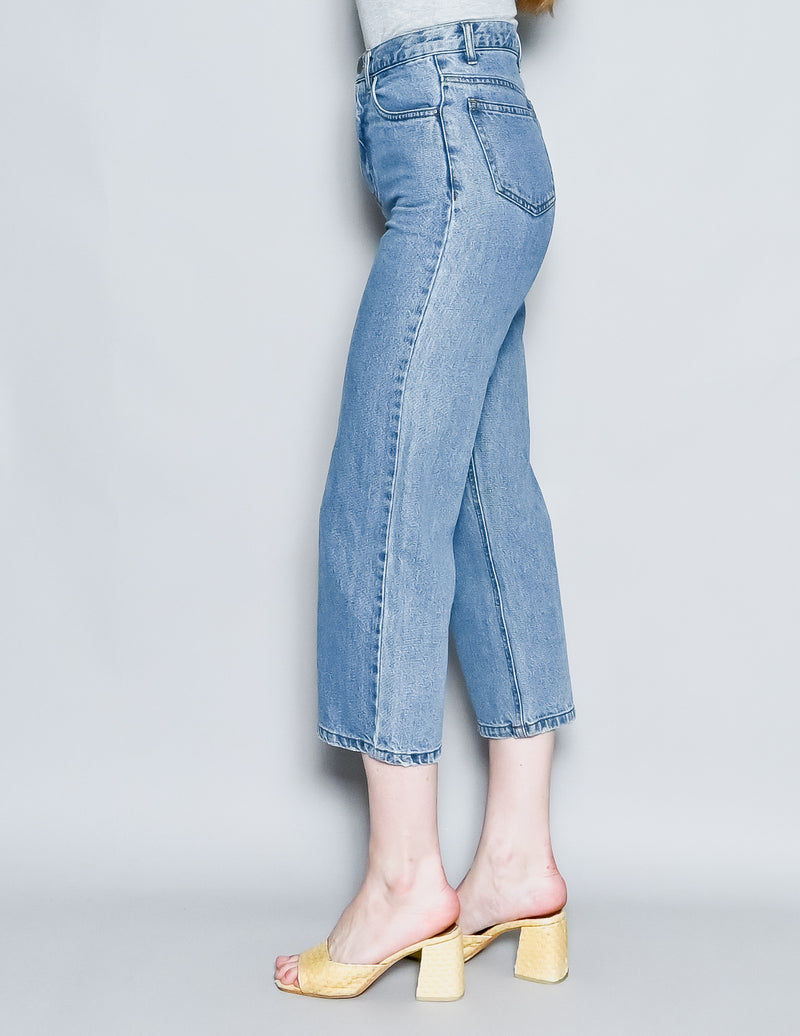 OAK + FORT Wide-Leg Cropped High-Rise Jeans (25)