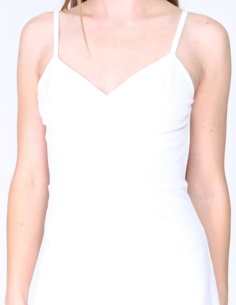 AMANDA UPRICHARD White Ponte Sleeveless Mini Dress