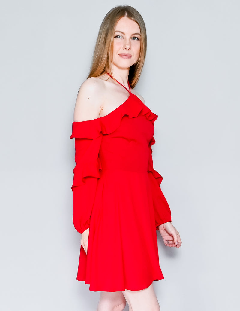 AMANDA UPRICHARD Scarlet Red Alma Mini Dress NWT (S)