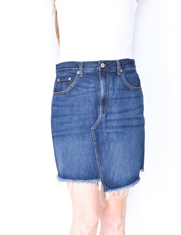 RAG & BONE Dive Pocket Shadow Cutoff Denim Skirt (Size 28)