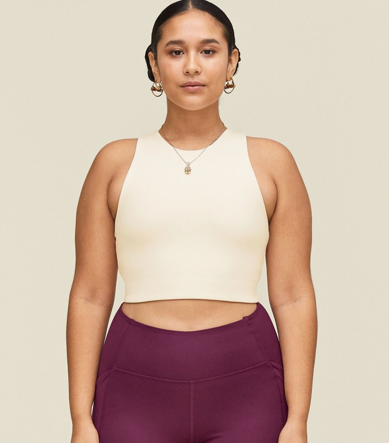 GIRLFRIEND COLLECTIVE Dylan Sports Bra in Ivory FINAL SALE