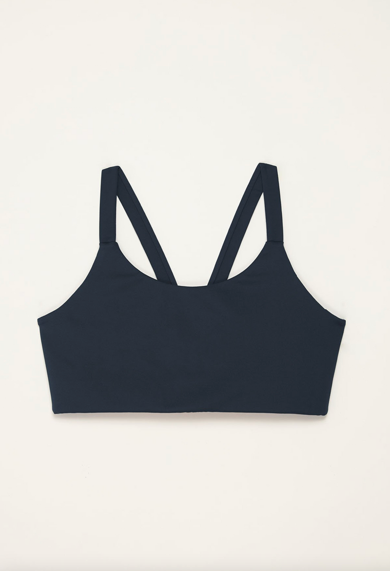 GIRLFRIEND COLLECTIVE Lou V-Back Bra in Midnight FINAL SALE