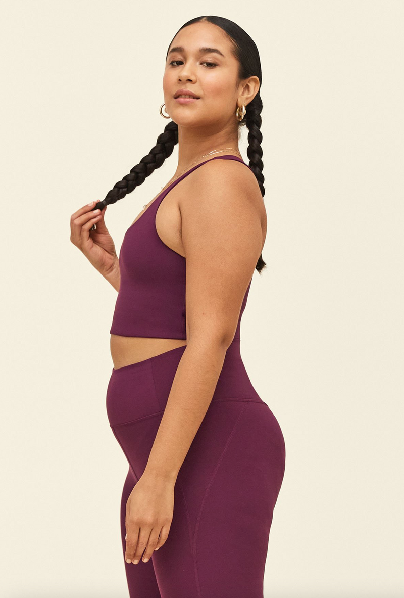 GIRLFRIEND COLLECTIVE Paloma Workout Bra in Plum FINAL SALE