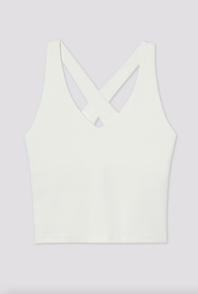 GIRLFRIEND COLLECTIVE Zoe Superstretch Tank in Ivory FINAL SALE