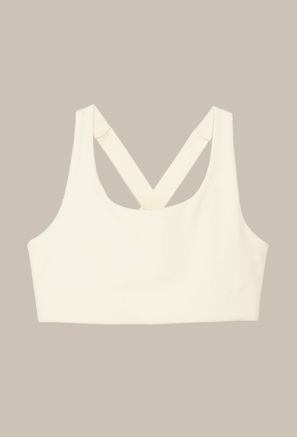 GIRLFRIEND COLLECTIVE Simone High Support Bra in Ivory FINAL SALE