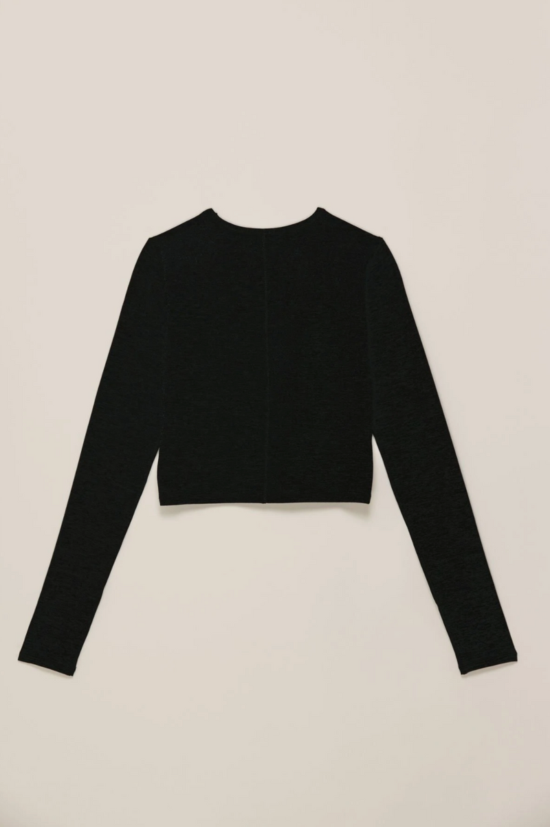 GIRLFRIEND COLLECTIVE ReSet Cropped Long Sleeve Black FINAL SALE