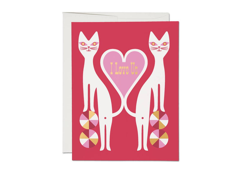 Cat Twins love greeting card
