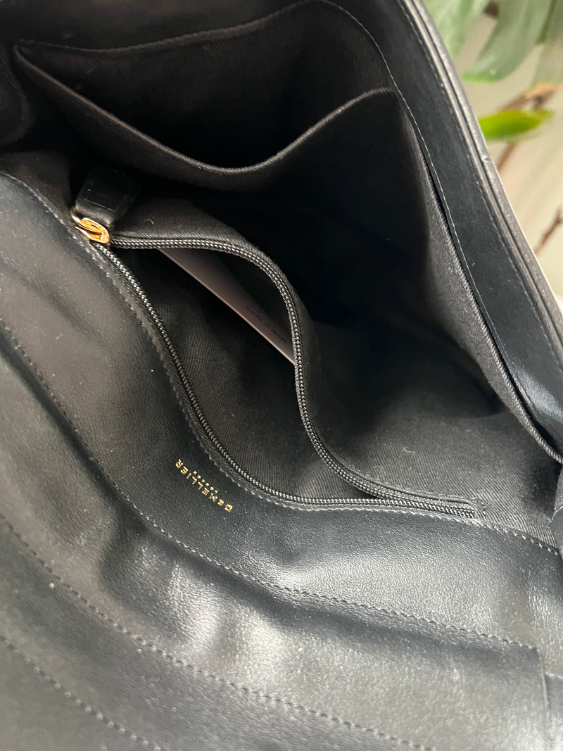 DEMELLIER London The Alexandria Bag Leather Crossbody Black
