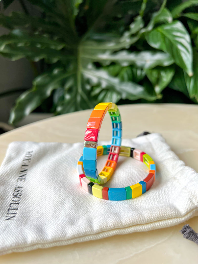 Roxanne Assoulin Rainbow Brite + Block Party Bracelet Set