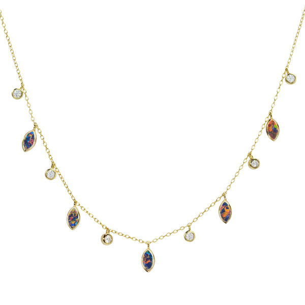 DROPS OF SPRING OPAL NECKLACE